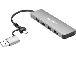 Sandberg 4-portos USB3.0 HUB Silver