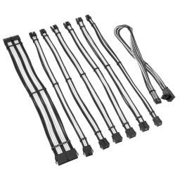 Kábel Kolink Core Pro fonott kábelhosszabbító kit 12V-2x6 Type 1 - Jet Black/Brilliant White