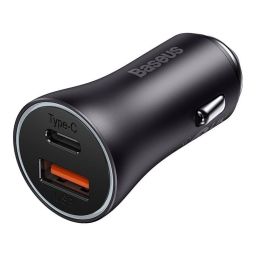 Baseus Golden Contactor Max Car Charger Dark Gray