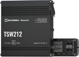 Teltonika 10 portos ipari switch, 8xRJ45, 2xSFP foglalat