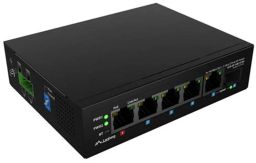 Lanberg Ipari PoE switch, 3x PoE+, 1x PoE++, 1x Gigabit RJ45, 1x SFP, 90W