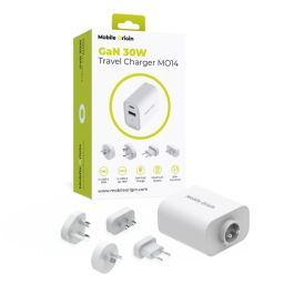 Mobile Origin GaN 30W Travel Charger MO14, EU,USA,UK,AUS