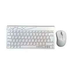 RAPOO 8000M vezeték nélküli billentyűzet + egér (Bluetooth, 2,4 GHz), fehér (190801)