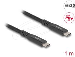 DeLock USB cable USB-C to USB-C 1m Black