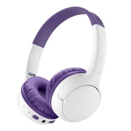 Belkin Soundform Mini 2 Wireless On-Ear Headphones for Kids White/Purple