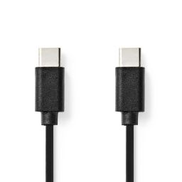 Nedis USB-C to USB-C USB Cable 1m Black