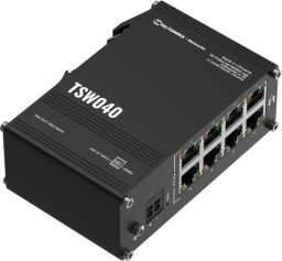 Teltonika 8 portos nem menedzselhető PoE switch, 240W, DIN sín, ipari, plug and play