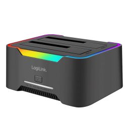 Logilink Dual docking station 2 port Black