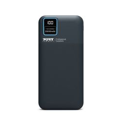 Port Designs 20000mAh Powerbank LCD Display USB-A QC / USB-C / Micro USB Black