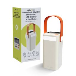 Mobile Origin LCD Display & Flashlight PB18 50000mAh PowerBank Beige