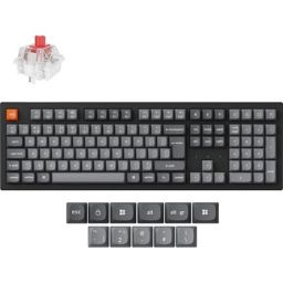 Keychron K10 Max Bluetooth / vezeték nélküli / USB magyar Keychron Super Red mechanikus billentyűzet fekete