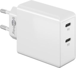 USB hálózati gyorstöltő 2XUSB-C 3.1 36W, fehér GOOBAY (61758)