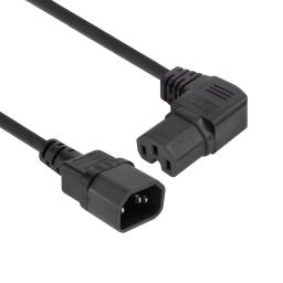 ACT Powercord C14 - C15 (angled right) 1,2m Black