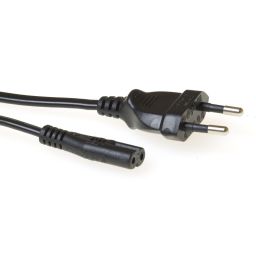 ACT Powercord Euro male - C7 female 1,5m Black