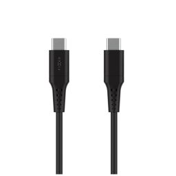 FIXED USB 2.0 hajlékony szilikon kábel USB-C/USB-C 0,3m, fekete