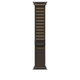 Apple Watch 49mm Titanium Loop: Dark Olive Alpine Loop - Large - Black Titanium Finish