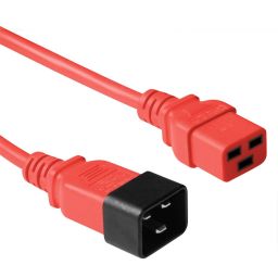 ACT Powercord C19 - C20 0,6m Red