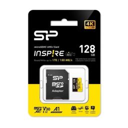 Silicon Power 128GB microSDXC Class 10 U3 V30 A1 + adapterrel