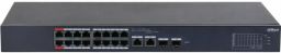 Dahua PoE switch - CS4218-16ET-240 (Cloud menedzsment; 16x 100Mbps at/af PoE; 2x 1Gbps; 2x 1Gbps SFP port; 240W PoE)