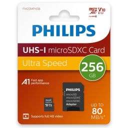 Philips Micro SDXC 256GB Class 10 UHS-I memóriakártya adapter (PH133532)