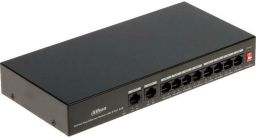 Dahua PoE switch - PFS3010-8ET-65 (8x 100Mbps PoE port + 2x 100Mbps uplink, 65W)