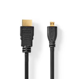 Nedis micro HDMI to HDMI cable 2m Black