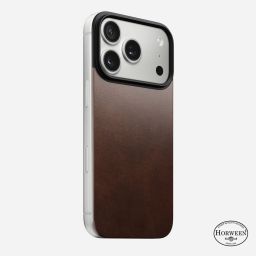 Nomad Magnetic Magsafe Leather Back (Horween) for iPhone 17 Pro Rustic Brown