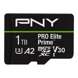 PNY 1TB microSDXC Pro Elite Prime Class 10 U3 V30 A2 + adapterrel