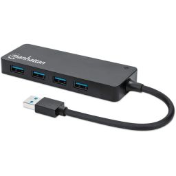 Manhattan 4-portos USB3.2 HUB Black
