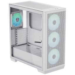 Számítógépház APNX C1 midi, edzett üveg, fehér