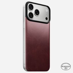 Nomad Magnetic Leather Back (Horween) for iPhone 18 Pro Max/17 Pro Max Burgundy