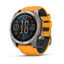 Garmin fenix 8 51mm AMOLED Sapphire with Orange/Graphite Silicone Band