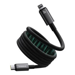 Baseus Tungsten Gold Magnetic Anti-Tangle Type-C to Lightning Cable 1m Black
