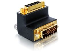 DeLock DVI-I (Dual Link) male-female right angled Adapter