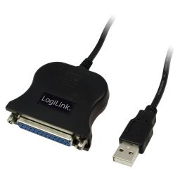 Logilink UA0054A USB to D-SUB 25 cable adapter 1,8m Black