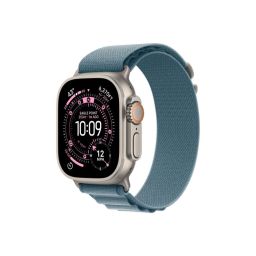 Apple Watch Ultra 3 Cellular 49mm Natural Titanium Case with Light Blue Alpine Loop Large