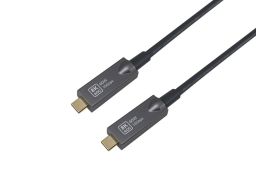 EQuip USB-C to C USB 3.2 Gen 2 10Gbps PD 60W 8K 60Hz Active Optical Cable 7,5m Black
