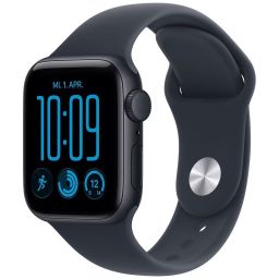 Apple Watch SE 3 GPS 40mm Midnight Aluminium Case with Navy Blue Sport Band