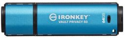 Kingston 64GB USB3.2 IronKey Vault Privacy 50 (IKVP50/64GB) Flash Drive