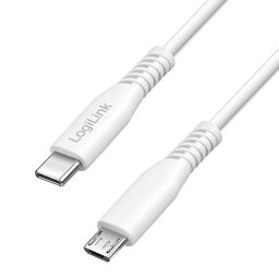 Logilink USB 2.0 Type-C cable C/M to micro USB/M 12W 2m White
