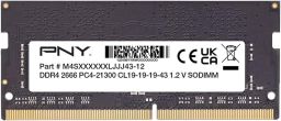 PNY 16GB DDR4 2666MHz SODIMM Black