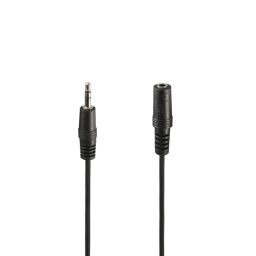 Hama 3.5 mm Jack Plug / Socket Stereo Audio Cable 2m Black