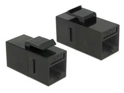 DeLock Keystone Module RJ45 jack > RJ45 jack Cat.6 UTP Black