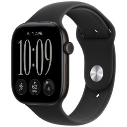 Apple Watch Series 12 Cellular 46mm Black Aluminium Case with Black Sport Band