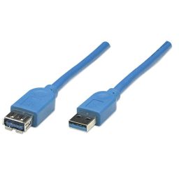 Manhattan USB 3.0 Type-A Extension Cable 2m Blue