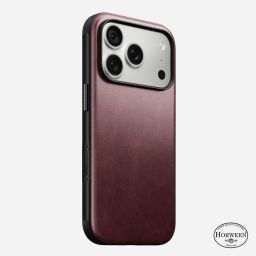 Nomad Modern Leather Case (Horween) for iPhone 18 Pro/17 Pro Burgundy