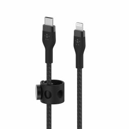 Belkin BOOST CHARGE PRO Flex  USB-C to LTG, Braided Silicone Cable - 3M - Black