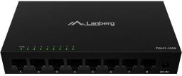 Lanberg 8 portos Gigabit Desktop Switch, fémházas, 12V