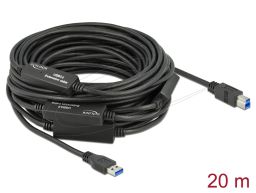 DeLock USB 5 Gbps Active Cable USB Type-A to USB Type-B 20m Black