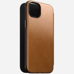 Nomad Modern Leather Case for iPhone 15 Plus English Tan
